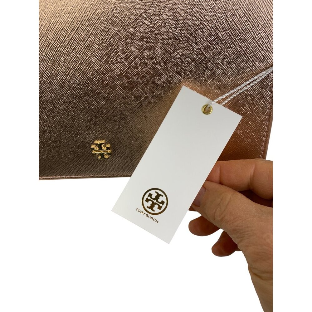 Tory Burch Emerson Combo Cross-Body Bag Rose Gold Adj Strap & Gold Hardware - Picture 11 of 14